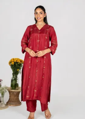 Rumi Red kurta set