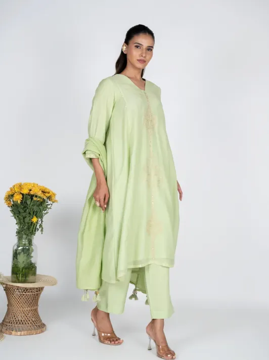 Svam Green Kurta Set with Dupatta