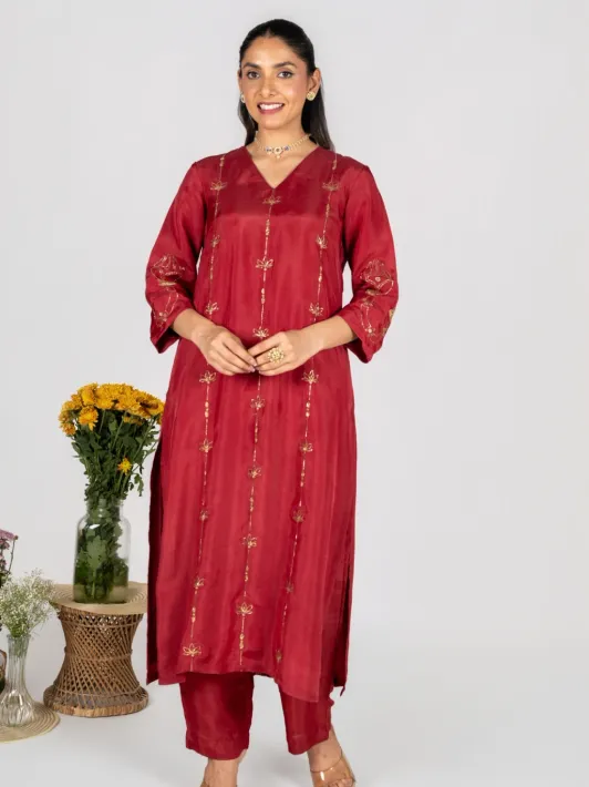 Rumi Red kurta set